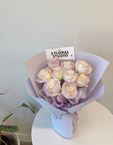 Tinted Lavender Roses Bouquet