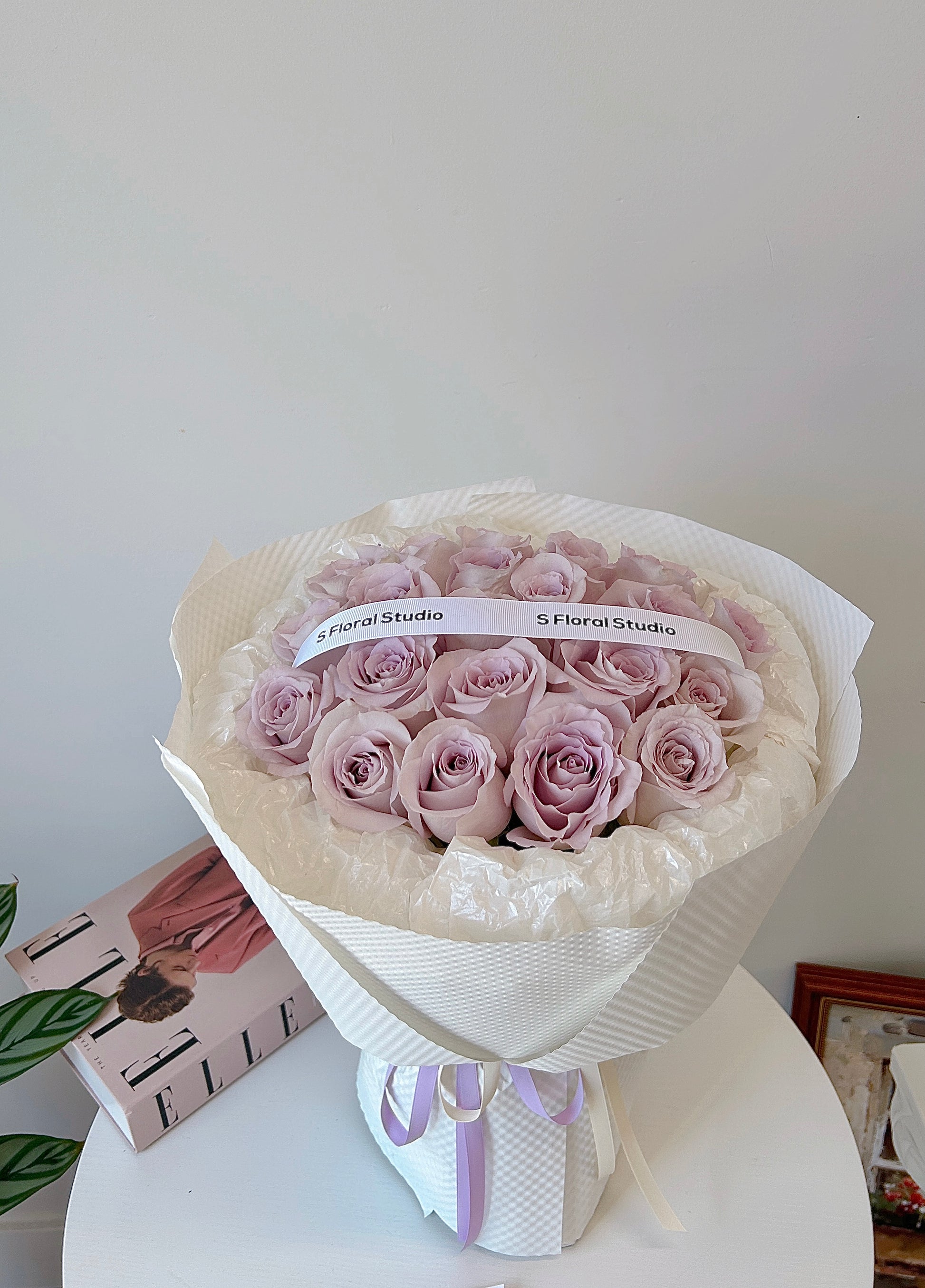 light lavender rose bouquet 21