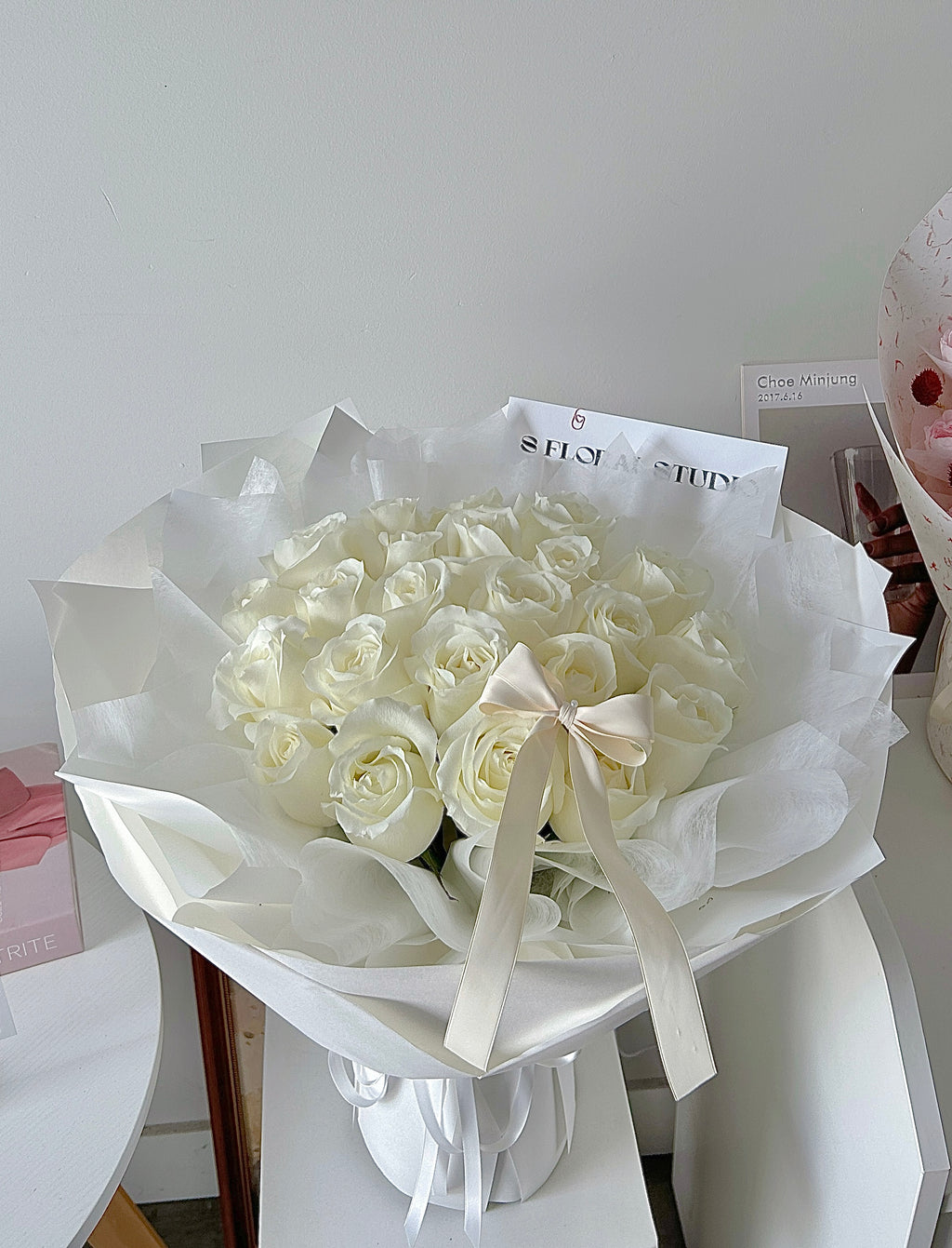 White Roses Bouquet 21