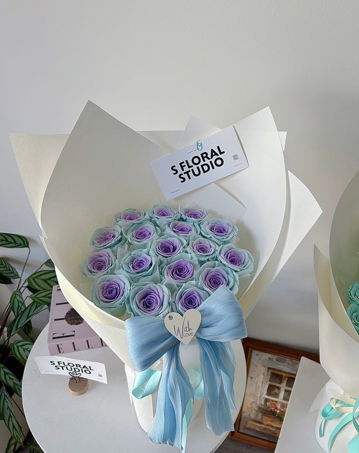 Blue Sand Preserved roses Bouquet