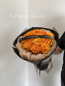 Tycoon Orange roses bouquet