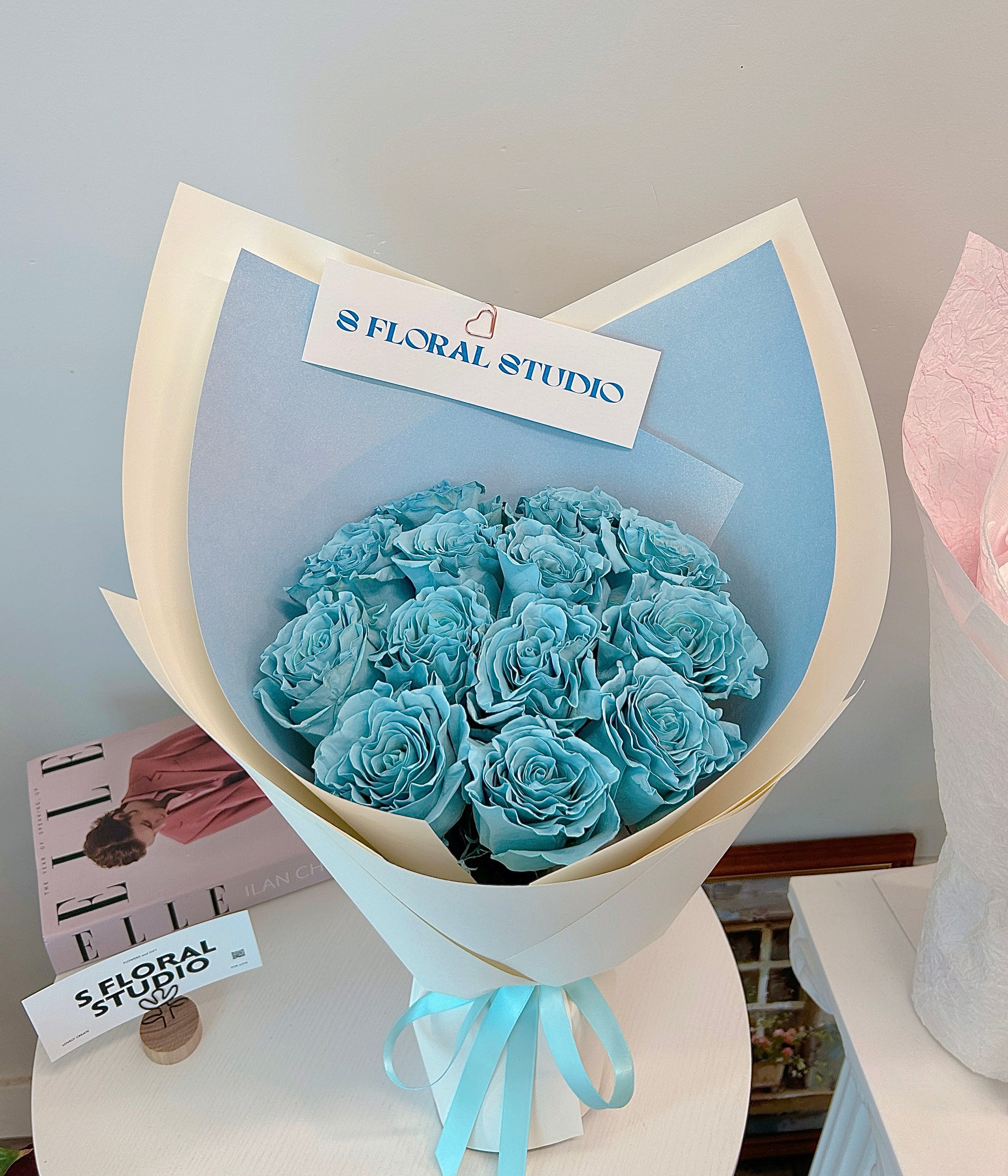 Sky Blue Roses Bouquet