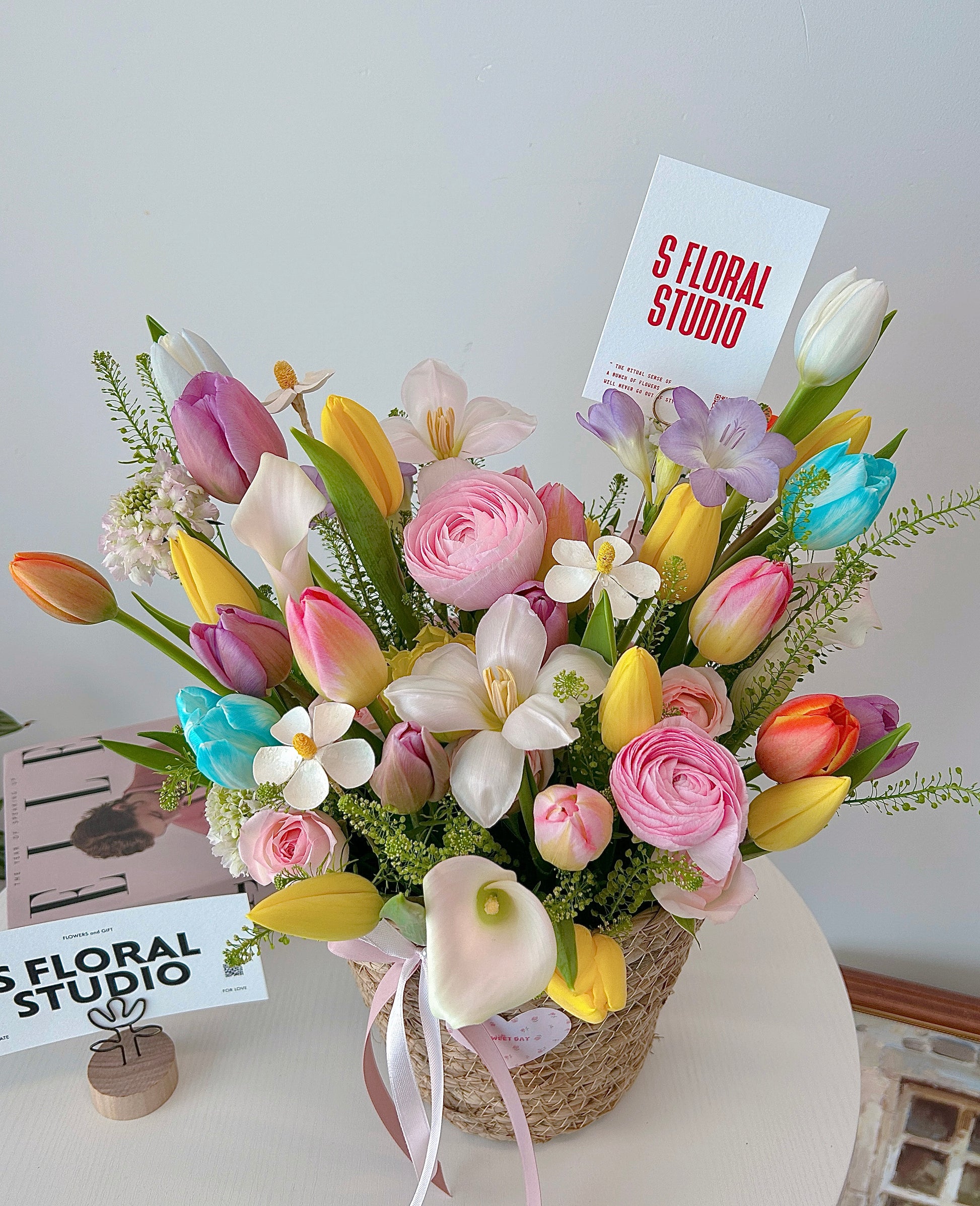 Spring flower Basket