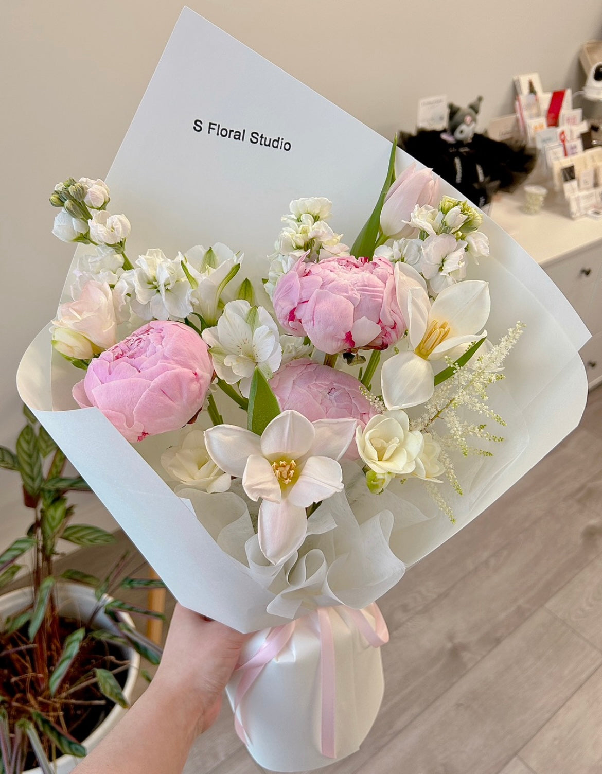 Assorted flower Bouquet with Peony