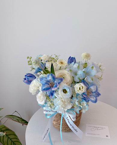 Assorted fresh flower basket