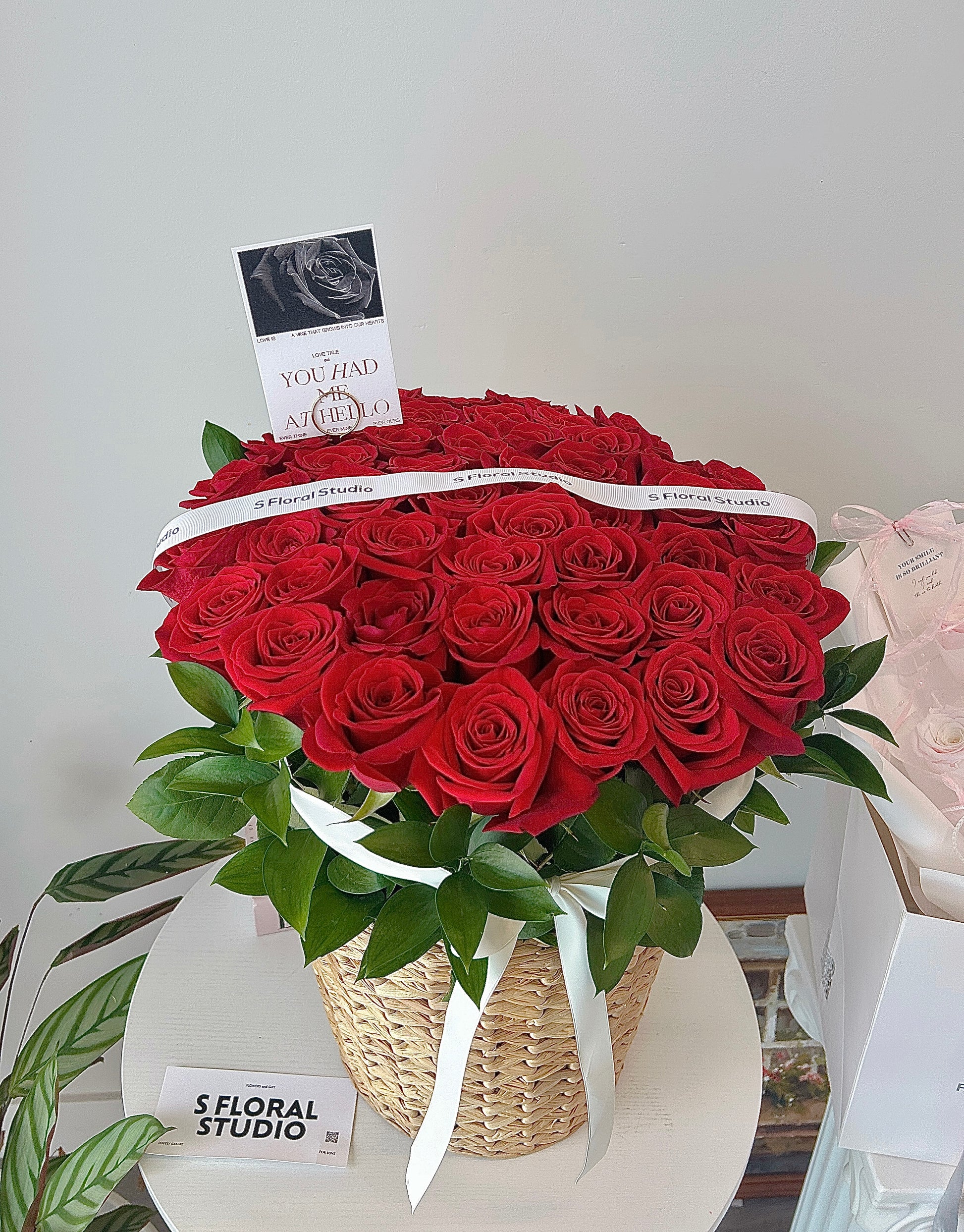 Red Roses Basket 66