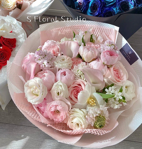 Assorted flower Bouquet with Peony