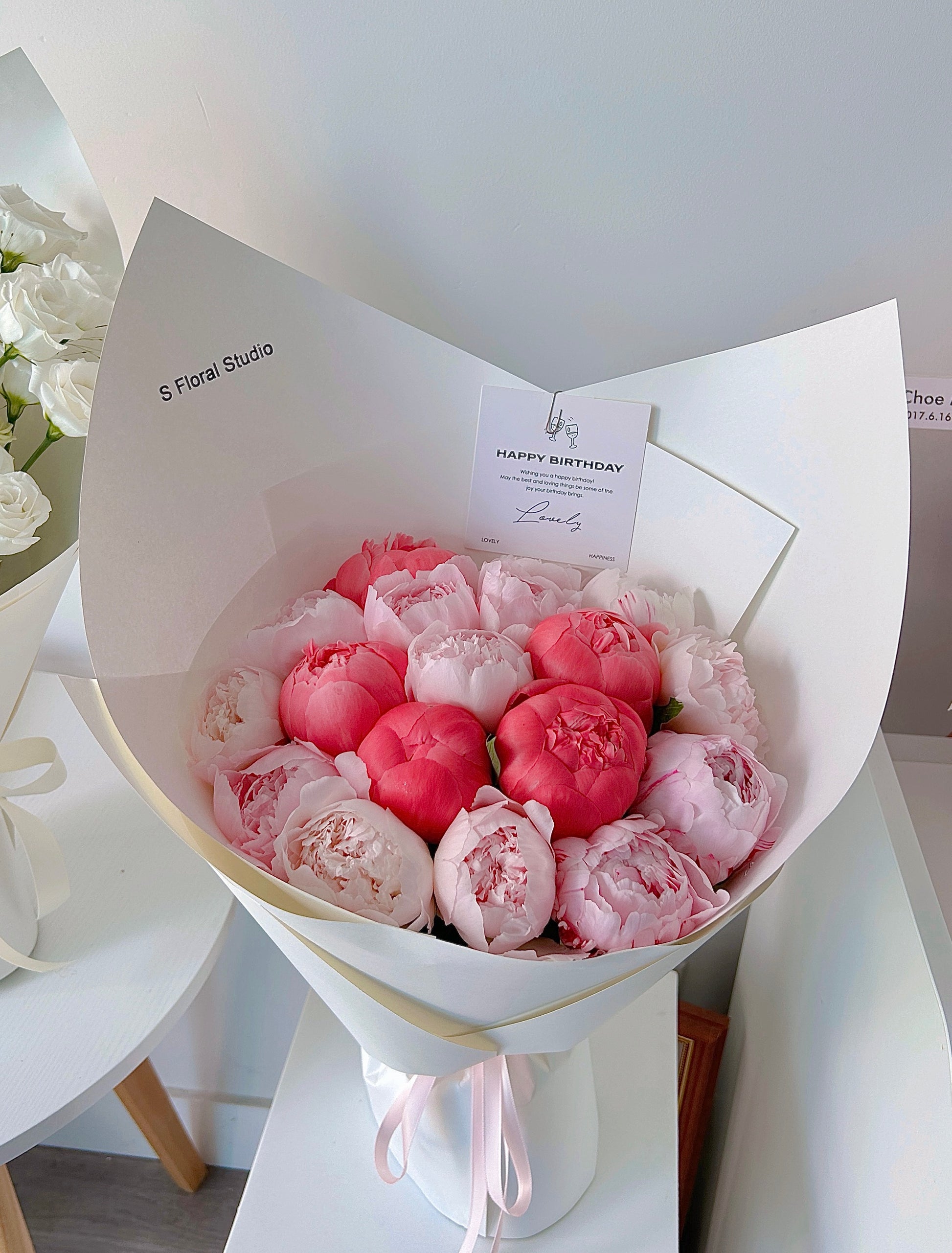 Soft mix peonies Bouquet