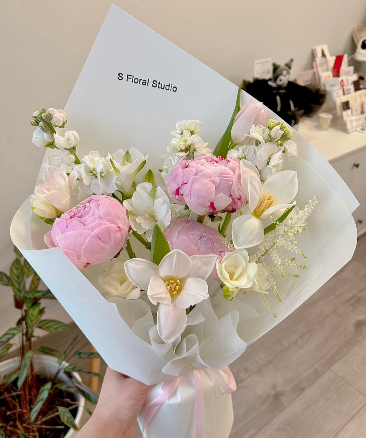 Assorted flower Bouquet with Peony