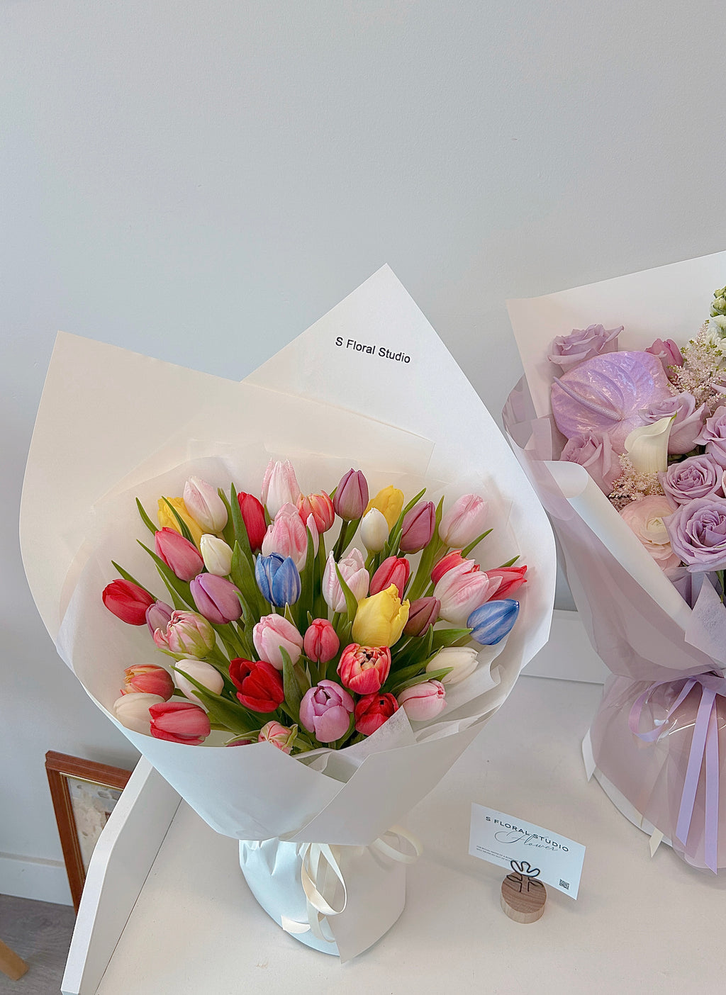 Rainbow tulips Bouquet