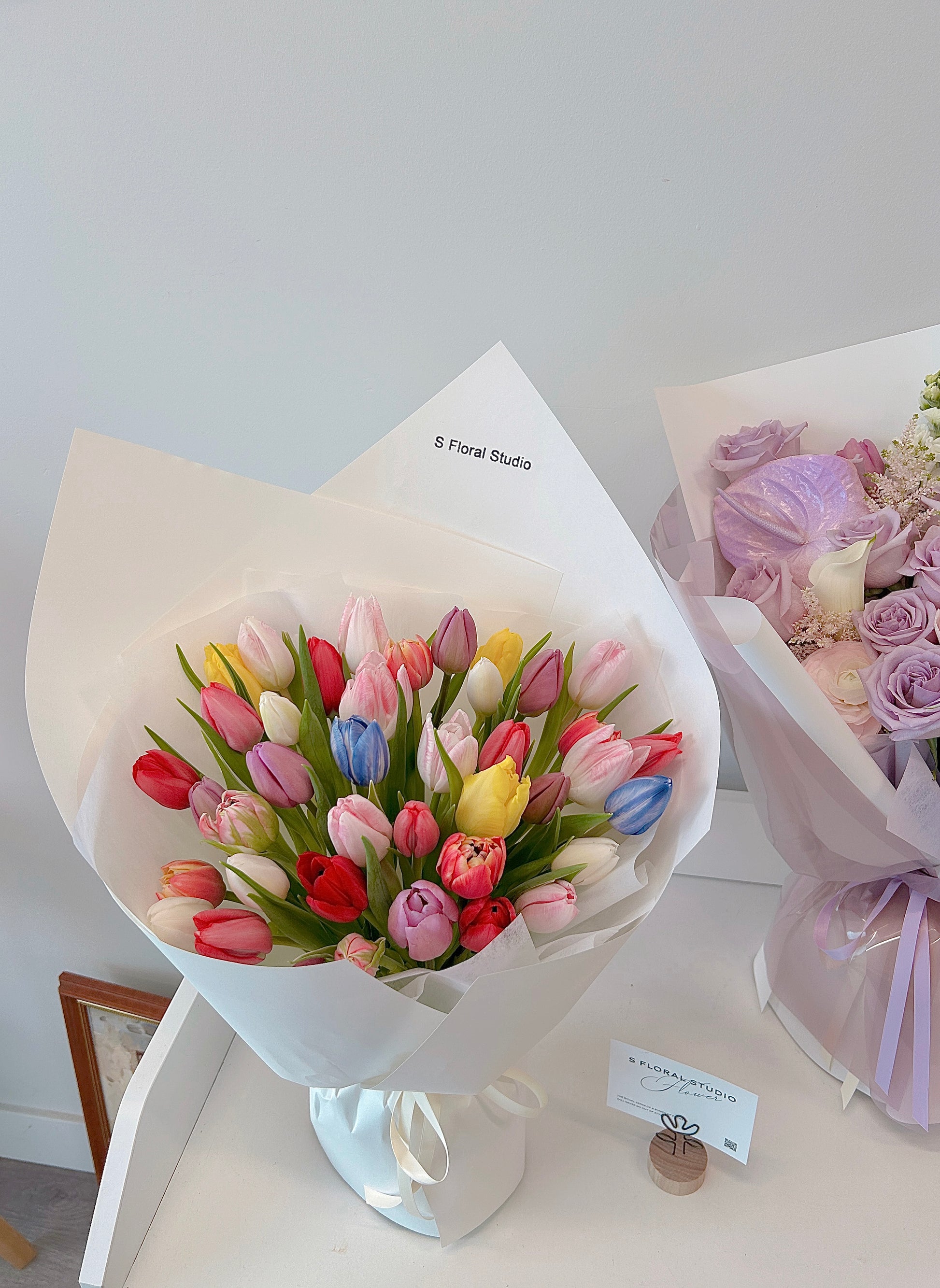 Rainbow tulips Bouquet