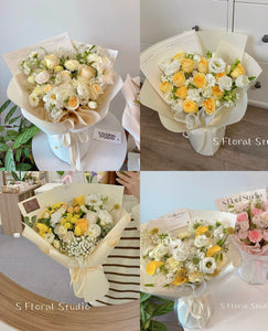 Assorted flower Bouquet（cream/yellow）