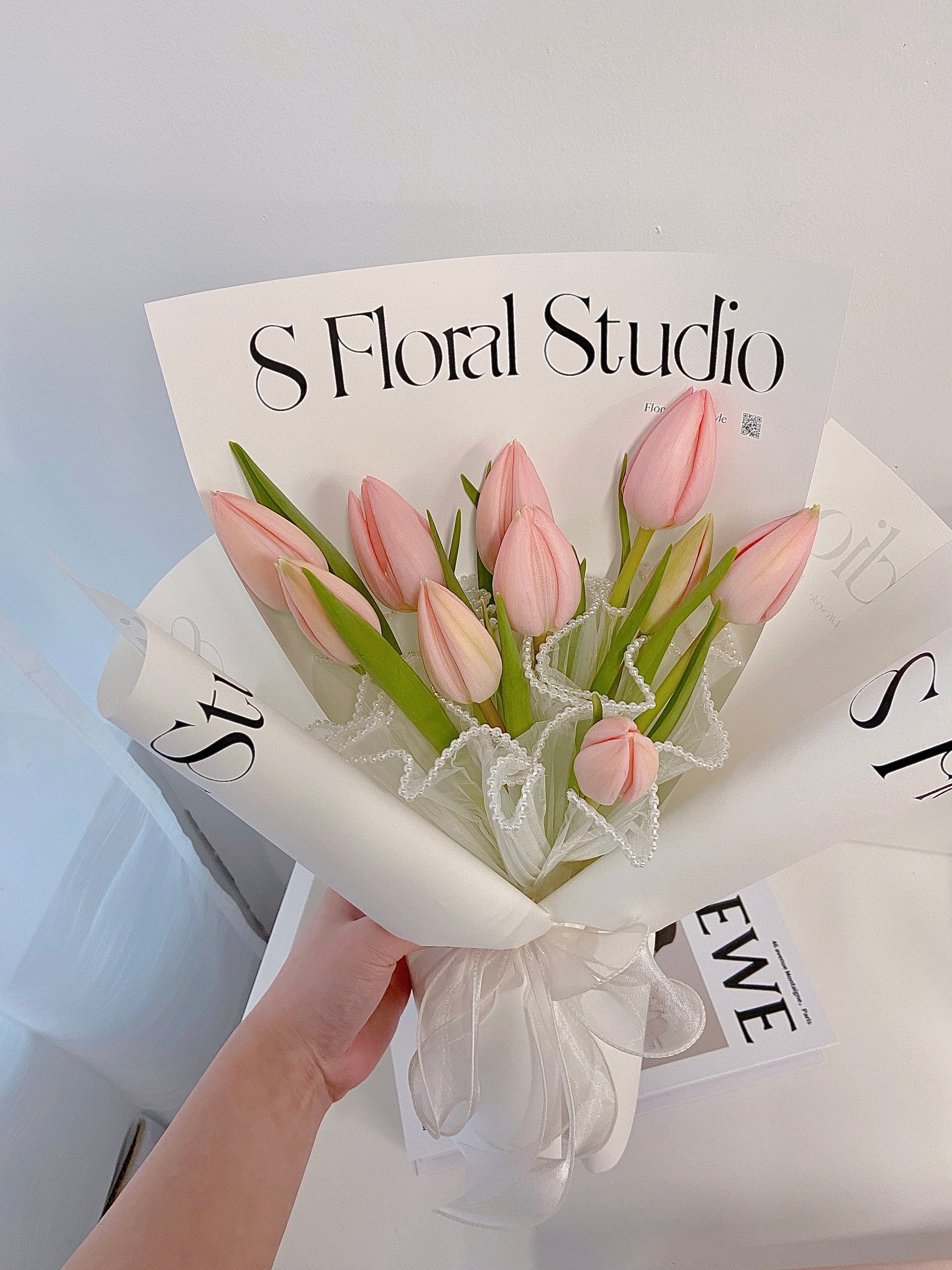 Peachy pink tulips