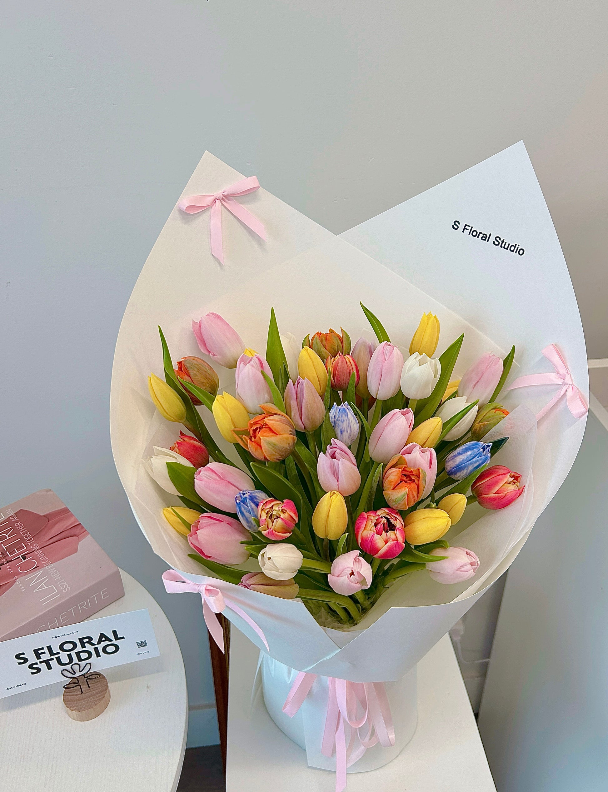 Rainbow tulips Bouquet