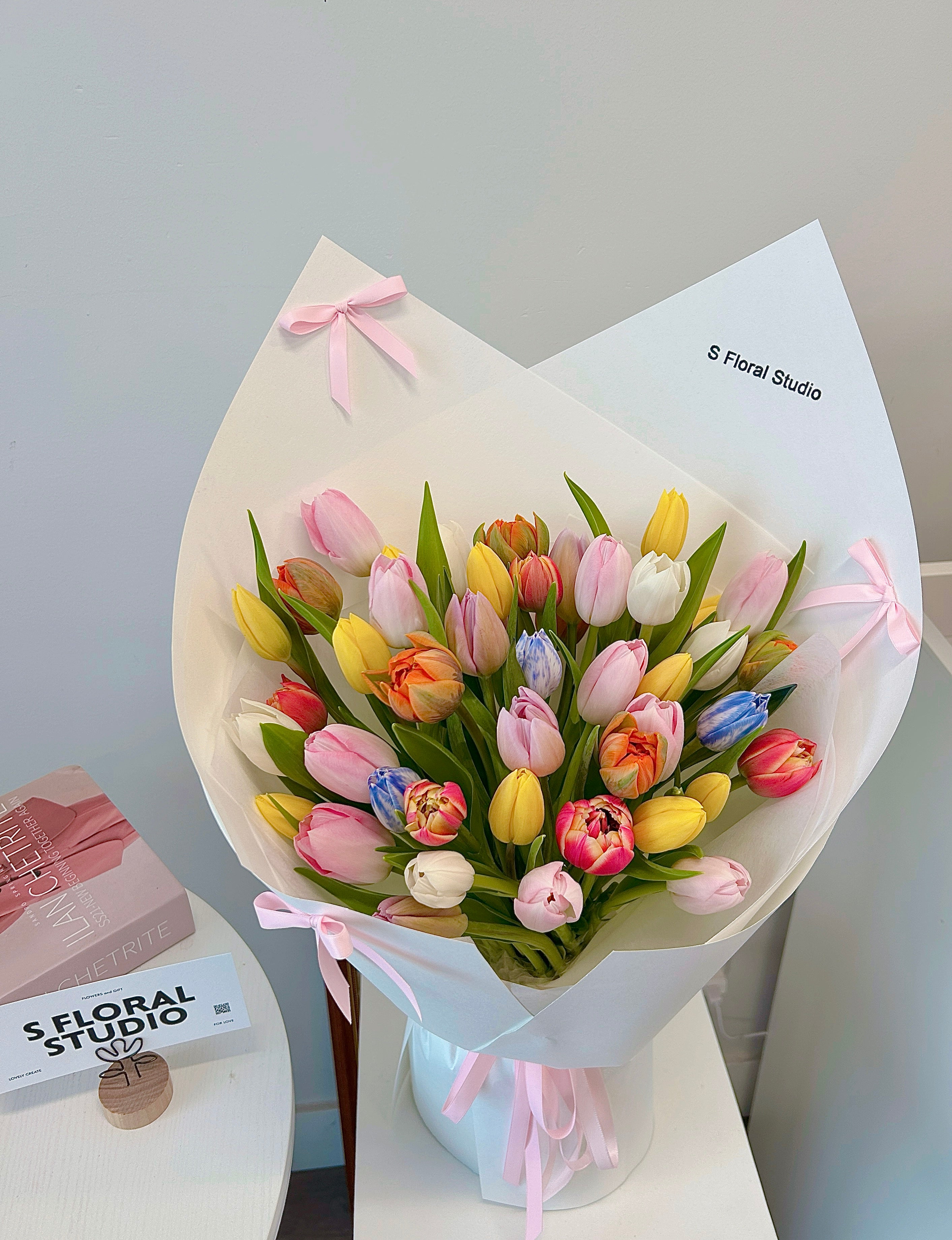 Rainbow tulips Bouquet