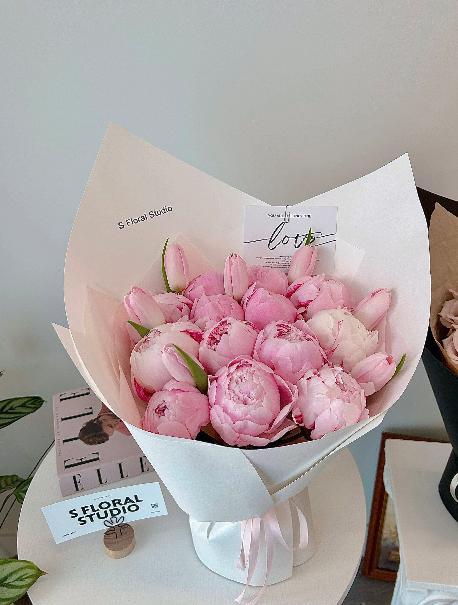 Peony Bouquet with tulips