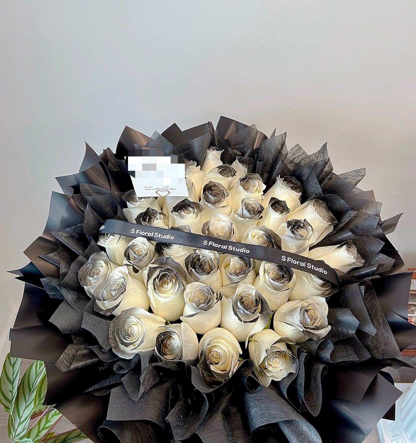 Tinted Black Roses Box
