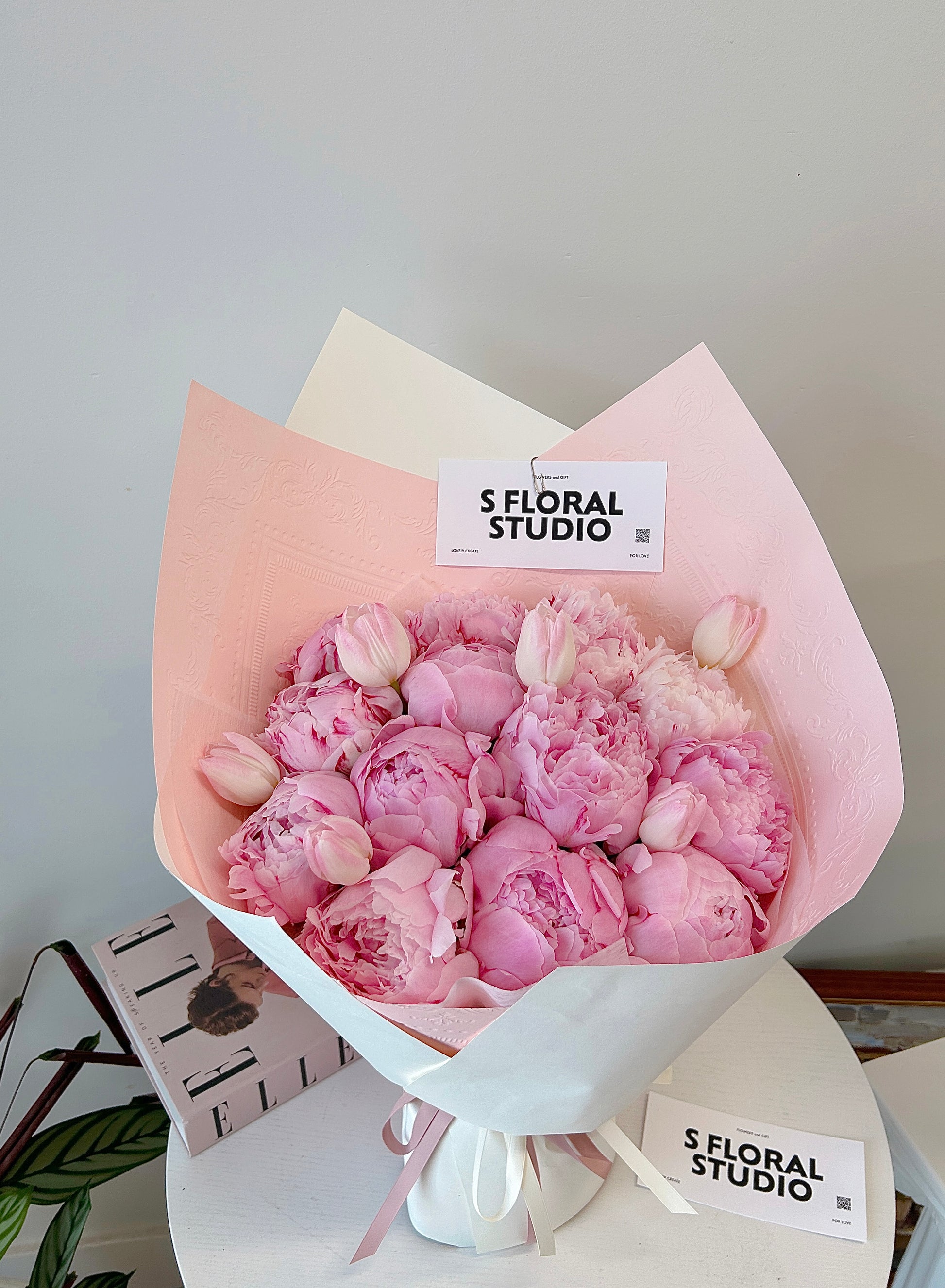 Peony Bouquet with tulips